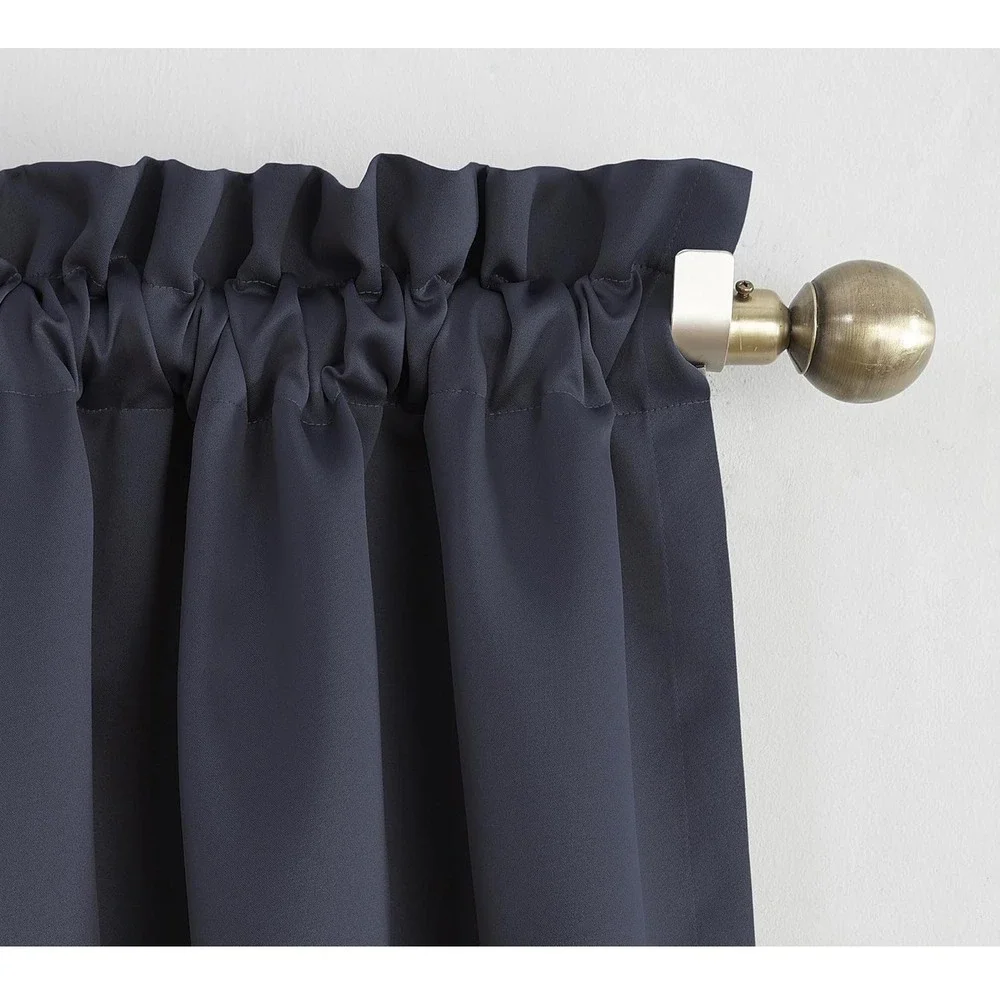 Sun Zero Easton Energy‎ Saving Blackout Rod Pocket Curtain Panel 40x84 Navy NWT